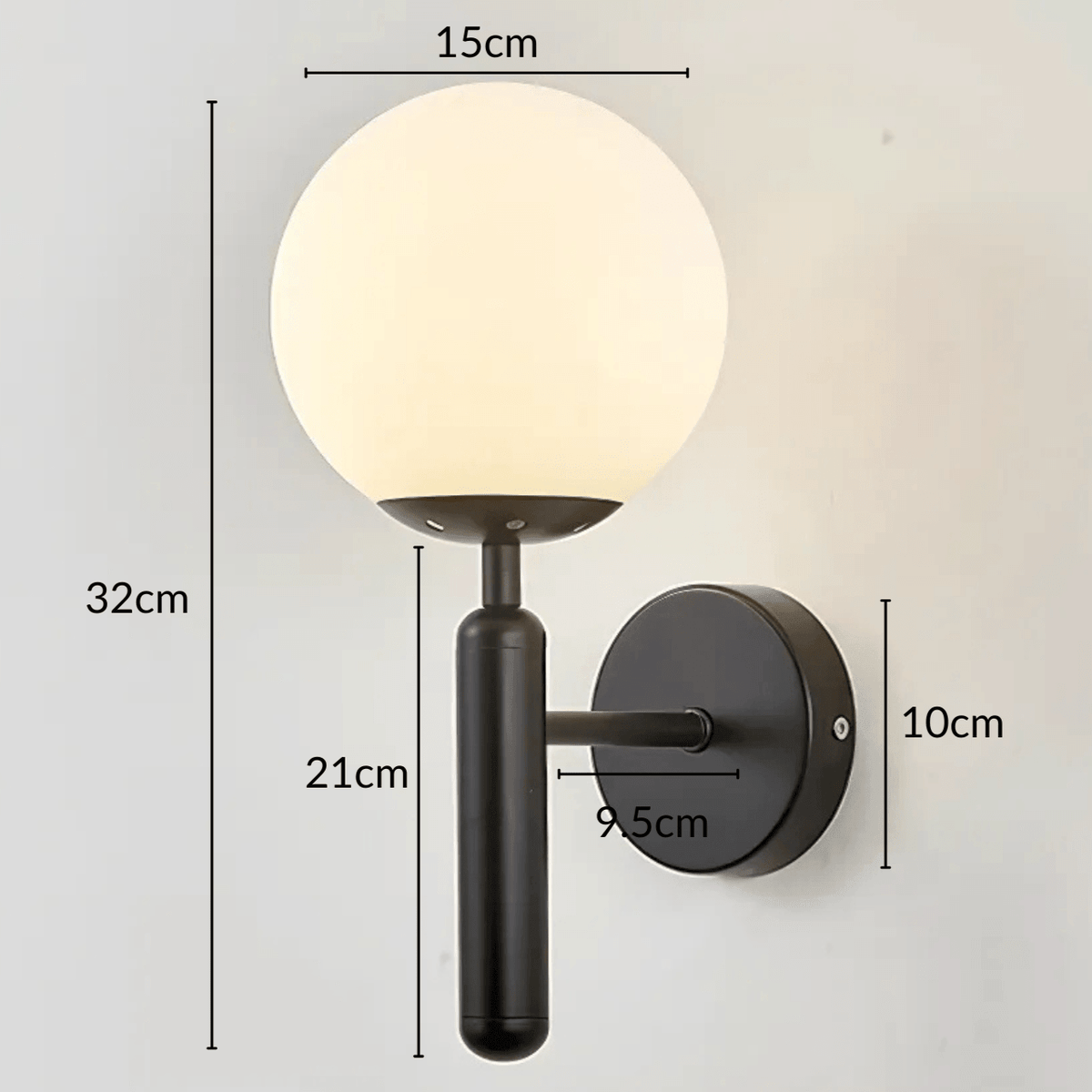 Bauer Black Wall Light – alternate view 6