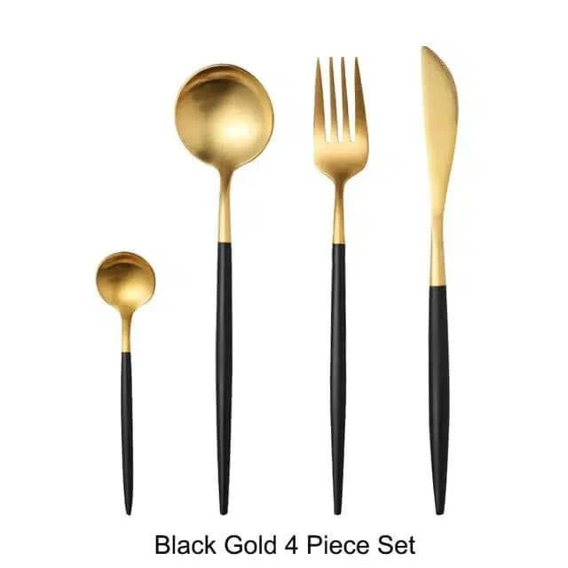 Black & Gold Cutlery Set – alternate view 14