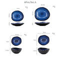 Blue Colour Ceramics Irregular Shape Dinner Sets – alternate view 5