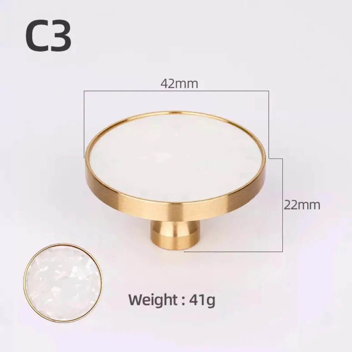 Brass and Stone Handles – alternate view 17