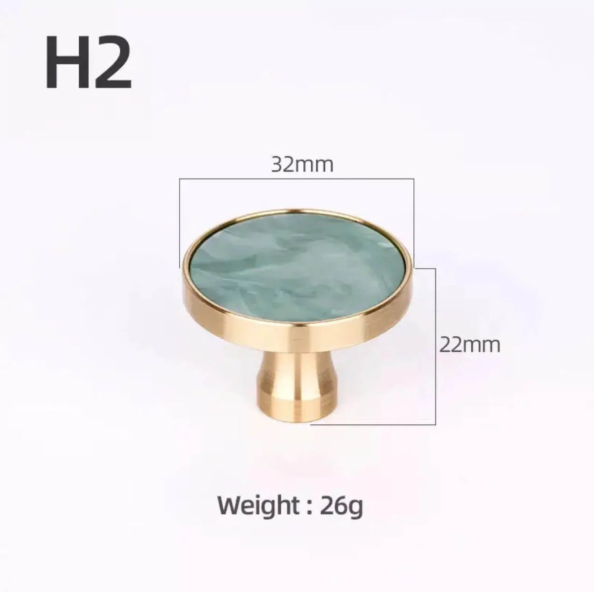 Brass and Stone Handles – alternate view 31