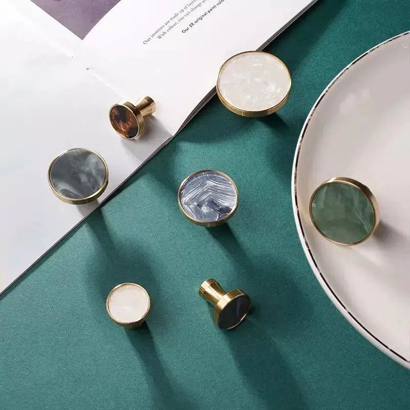 Brass and Stone Handles – alternate view 2