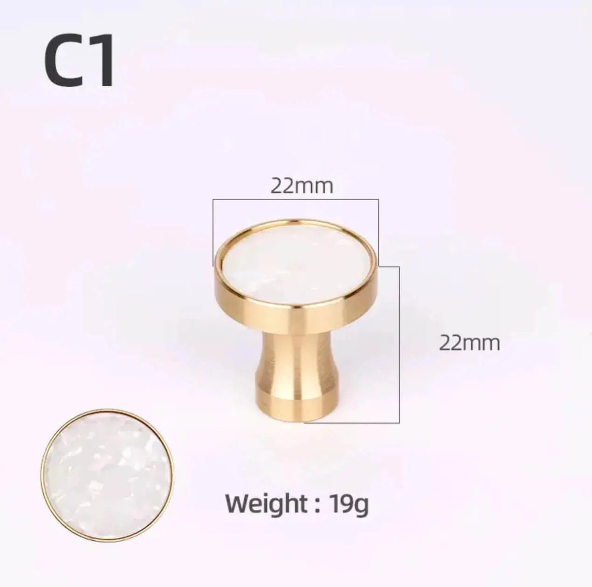 Brass and Stone Handles – alternate view 15