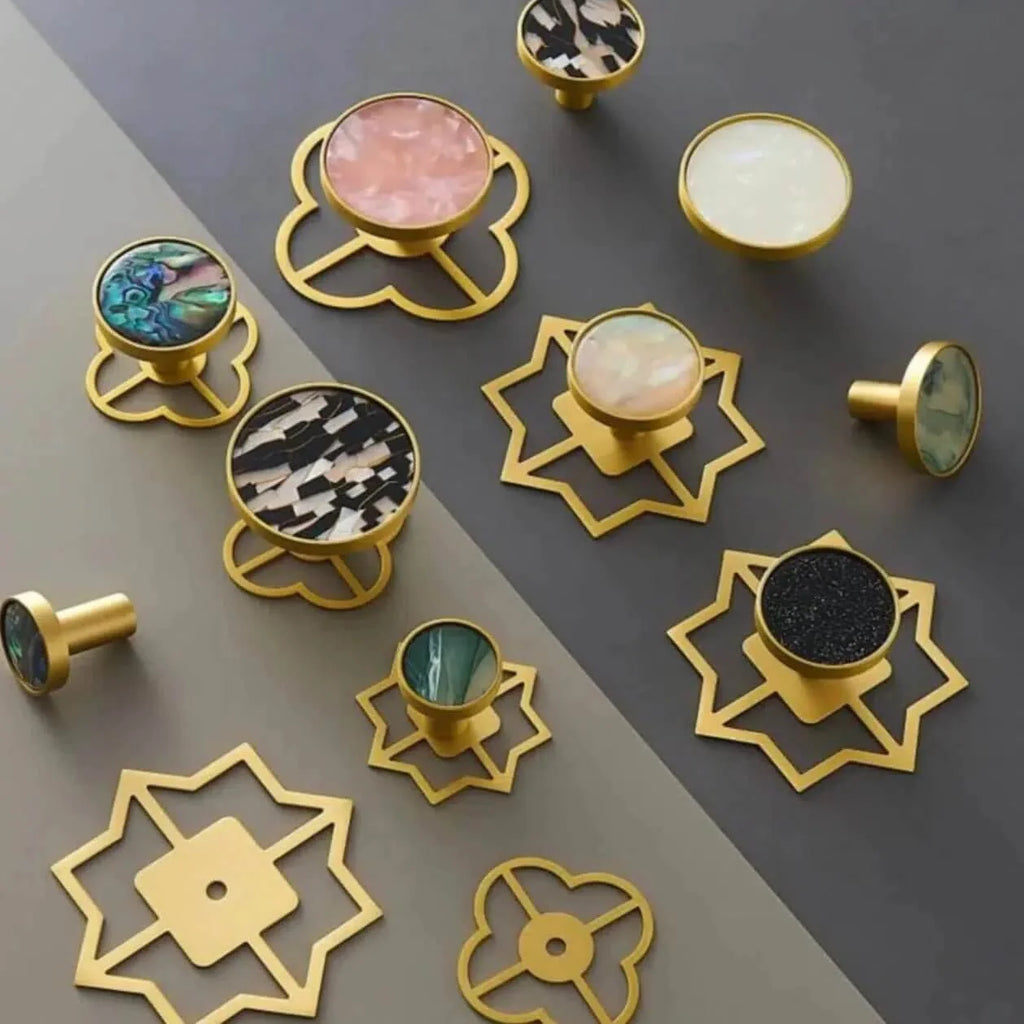 Brass and Stone Handles