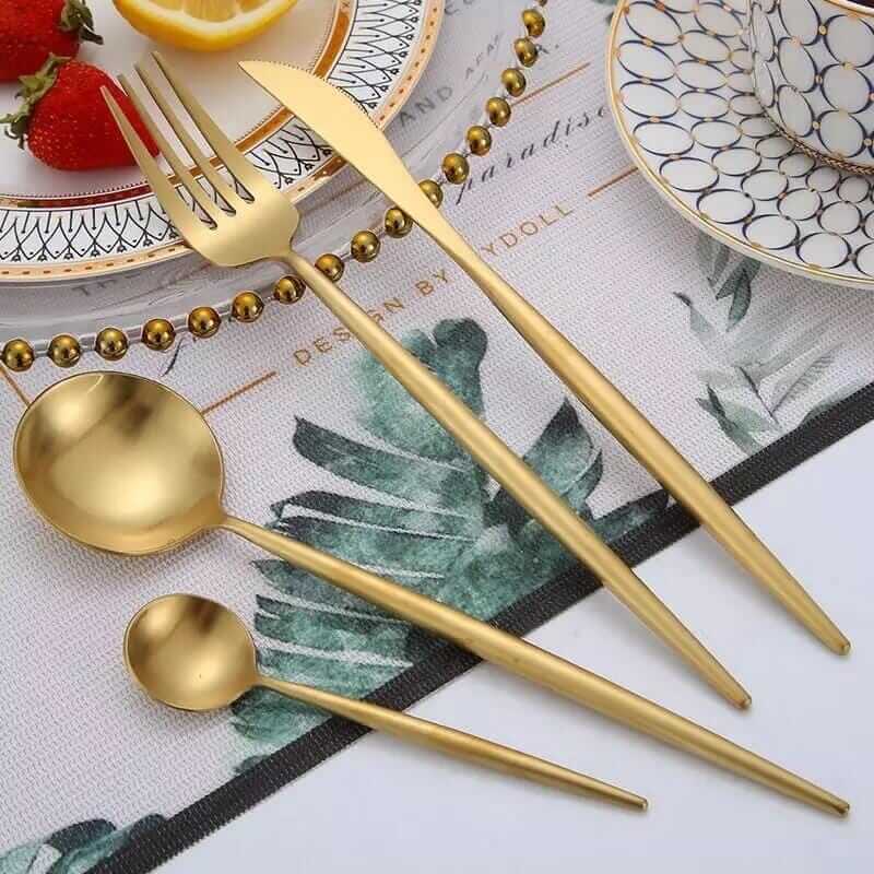 Brushed Gold Cutlery Set – alternate view 3