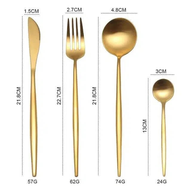 Brushed Gold Cutlery Set – alternate view 17