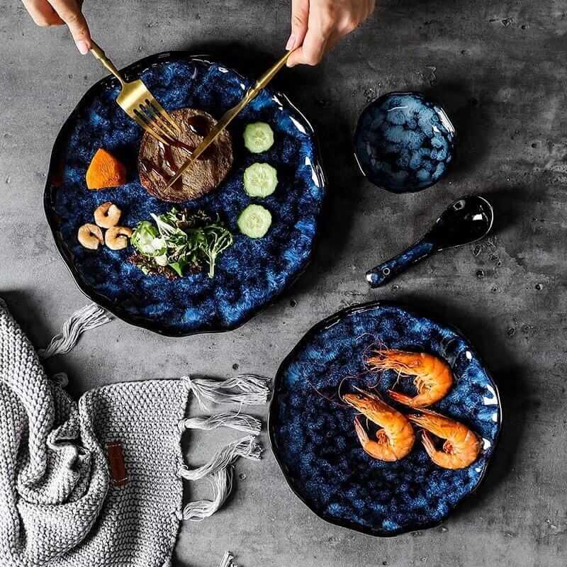Cat Blue Japanese Style Tableware – alternate view 3