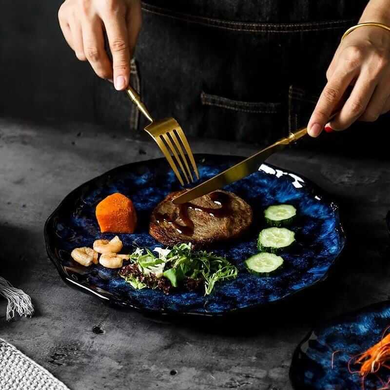 Cat Blue Japanese Style Tableware – alternate view 2