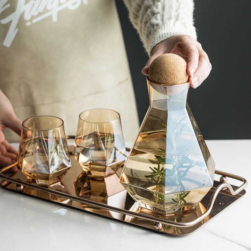 Hexagonal Glass Pitcher Set – alternate view 2