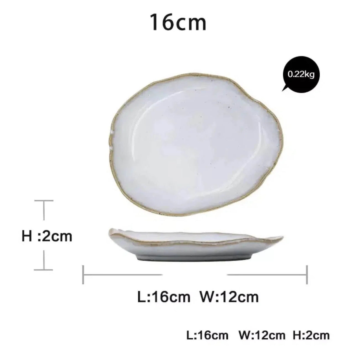 Irregular White Ceramic Plates & Dishes – alternate view 9