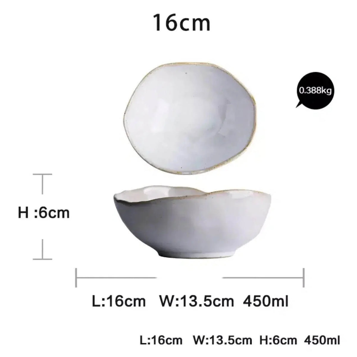 Irregular White Ceramic Plates & Dishes – alternate view 8
