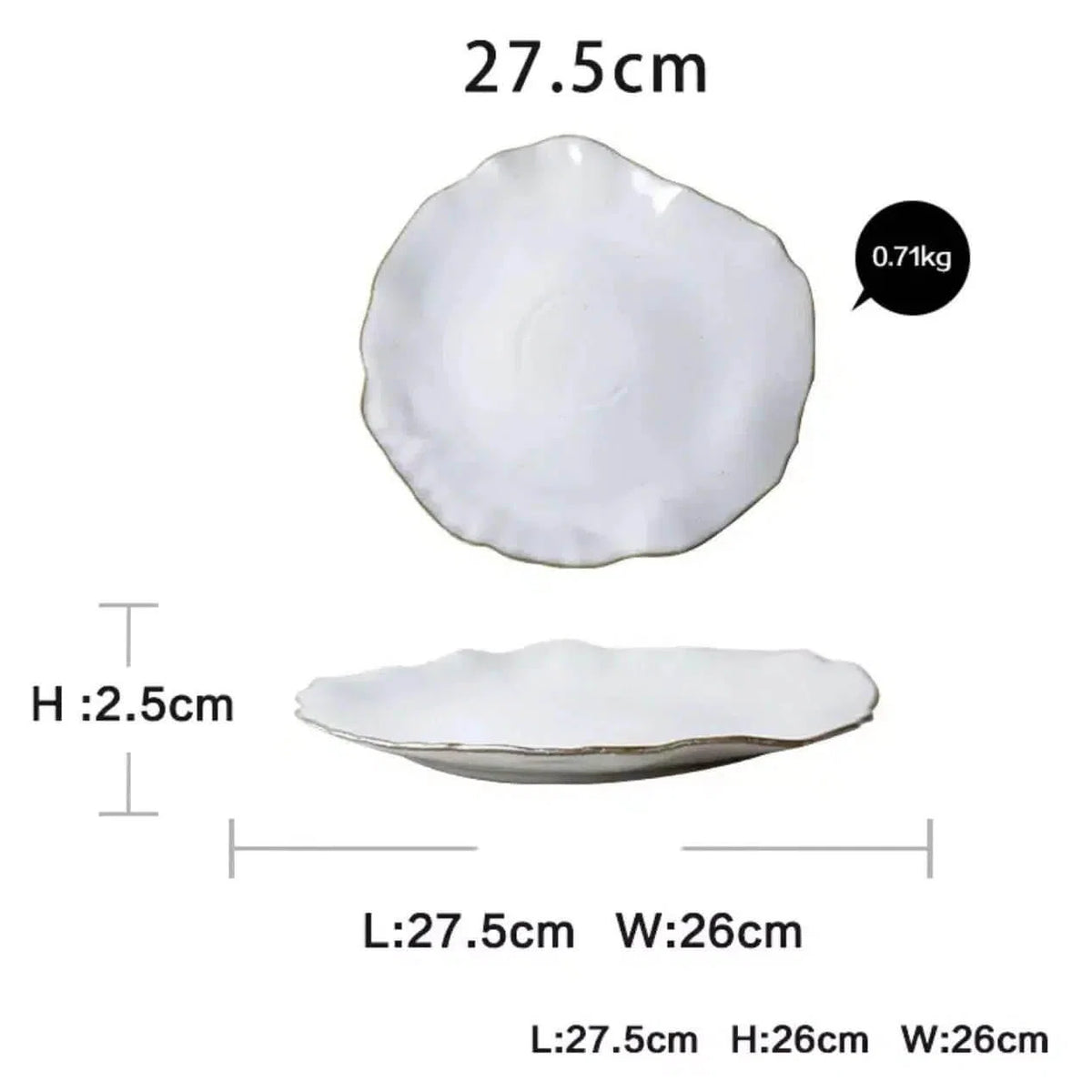 Irregular White Ceramic Plates & Dishes – alternate view 11