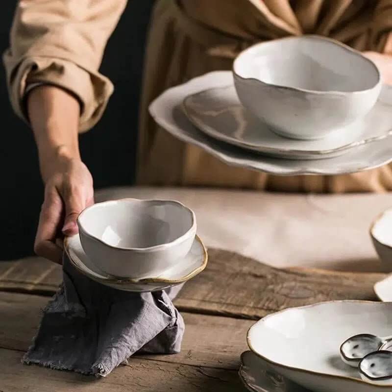Irregular White Ceramic Plates & Dishes – alternate view 4