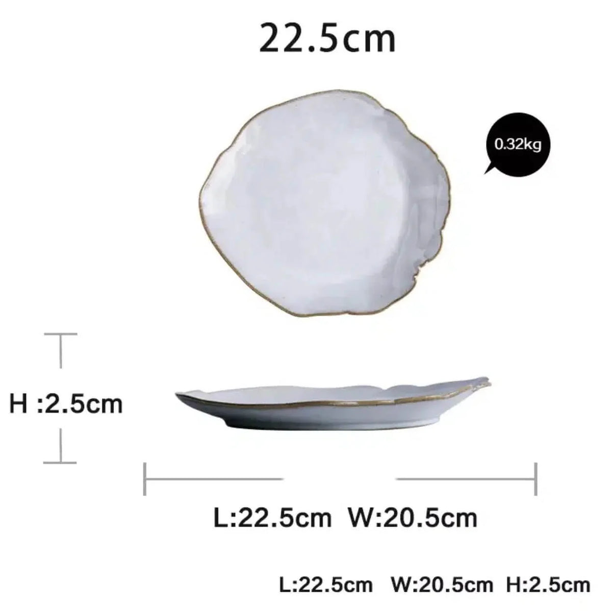 Irregular White Ceramic Plates & Dishes – alternate view 10