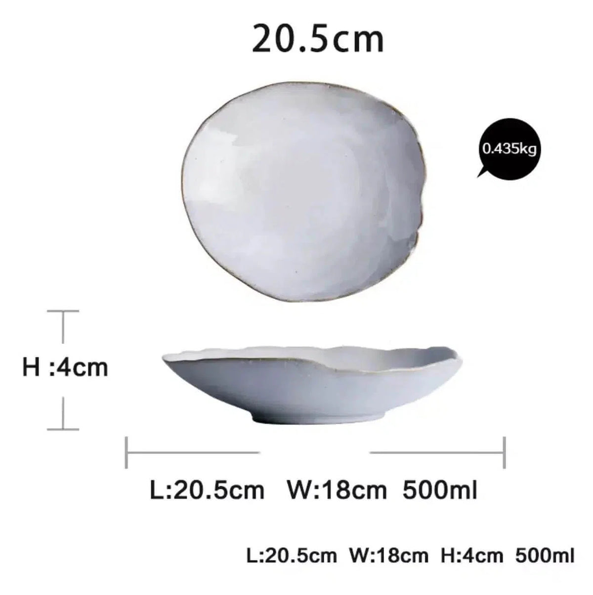 Irregular White Ceramic Plates & Dishes – alternate view 12