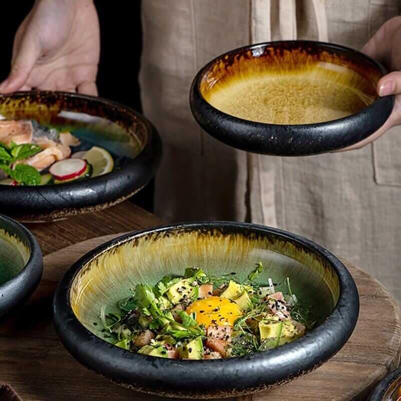 Japanese Glaze Ceramic Plates