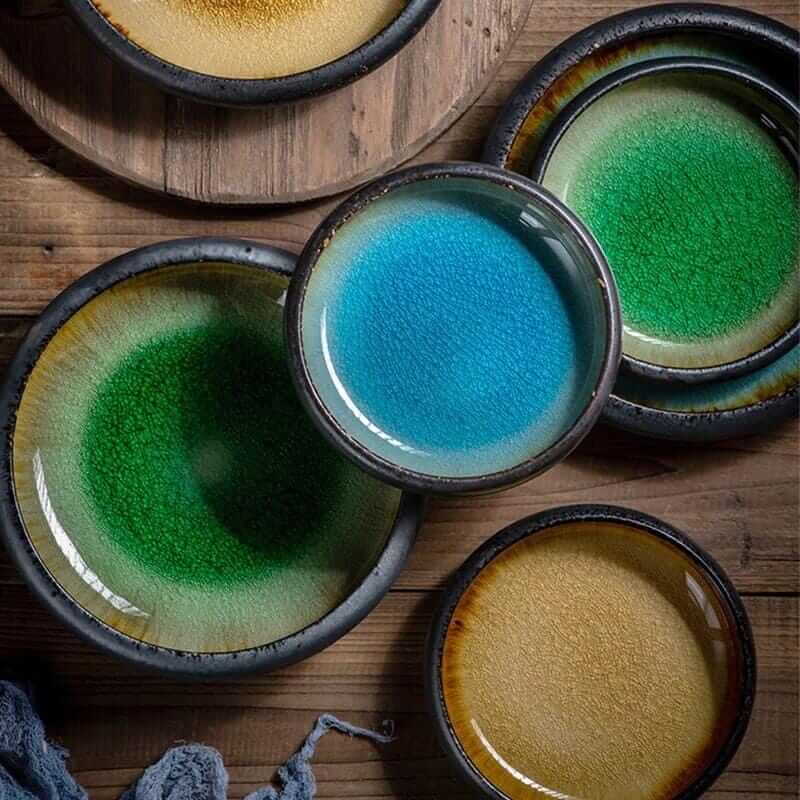 Japanese Glaze Ceramic Plates – alternate view 5