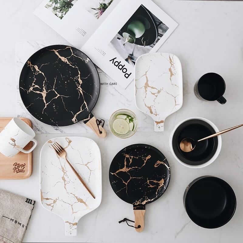 Marble Glaze Ceramic Party Tableware – alternate view 3