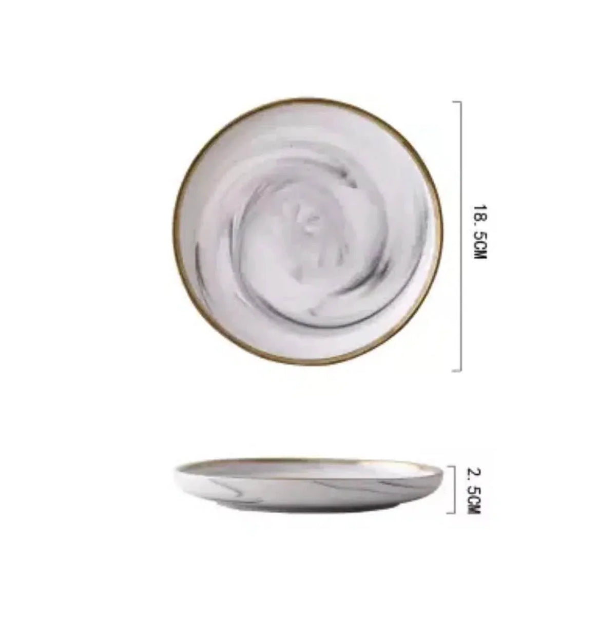 Marble Pattern Porcelain Plate Set – alternate view 8