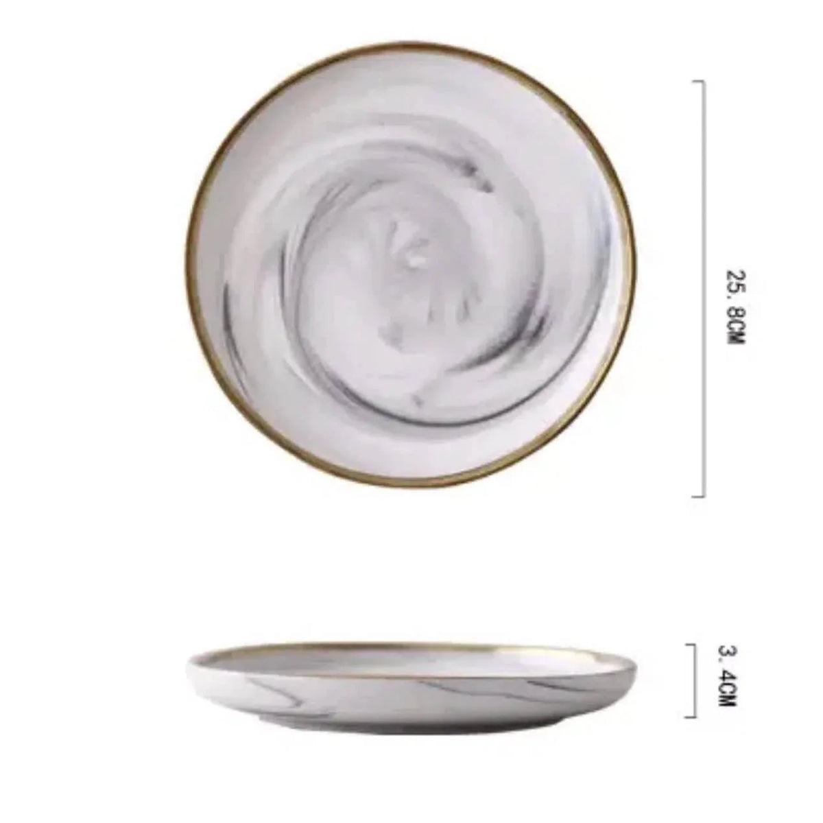 Marble Pattern Porcelain Plate Set – alternate view 10