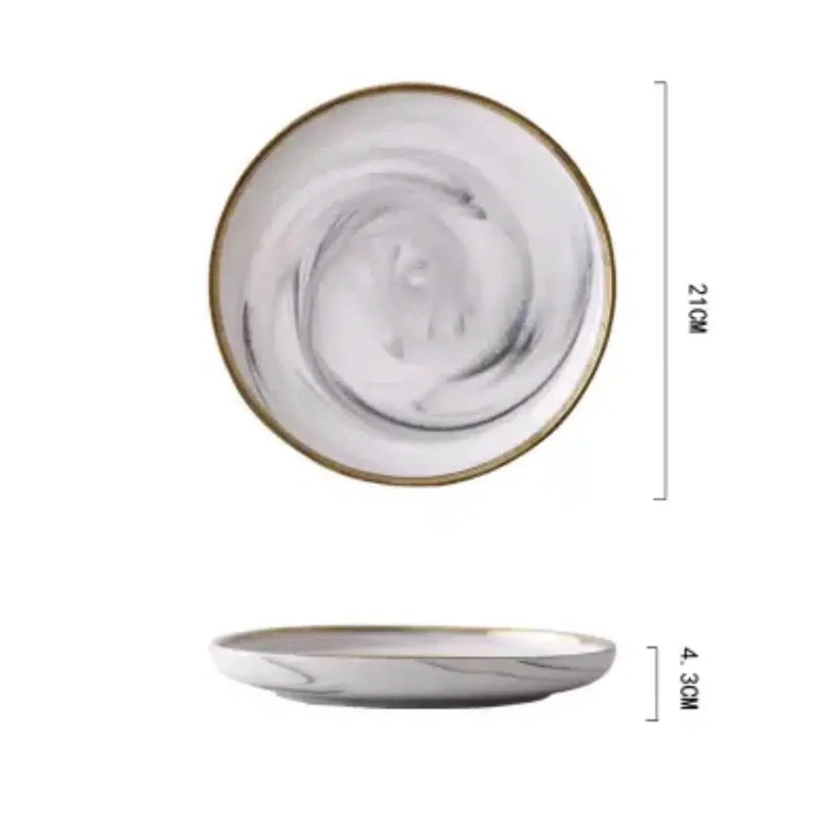 Marble Pattern Porcelain Plate Set – alternate view 11