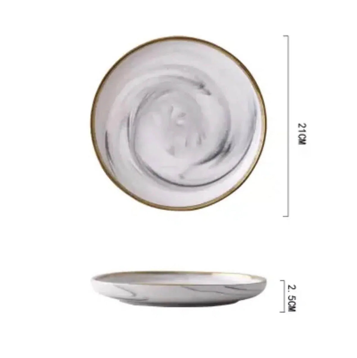 Marble Pattern Porcelain Plate Set – alternate view 9