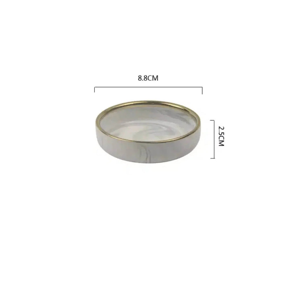 Marble Pattern Porcelain Plate Set – alternate view 5