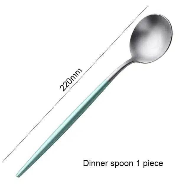Mint Green & Gold Cutlery Set – alternate view 9