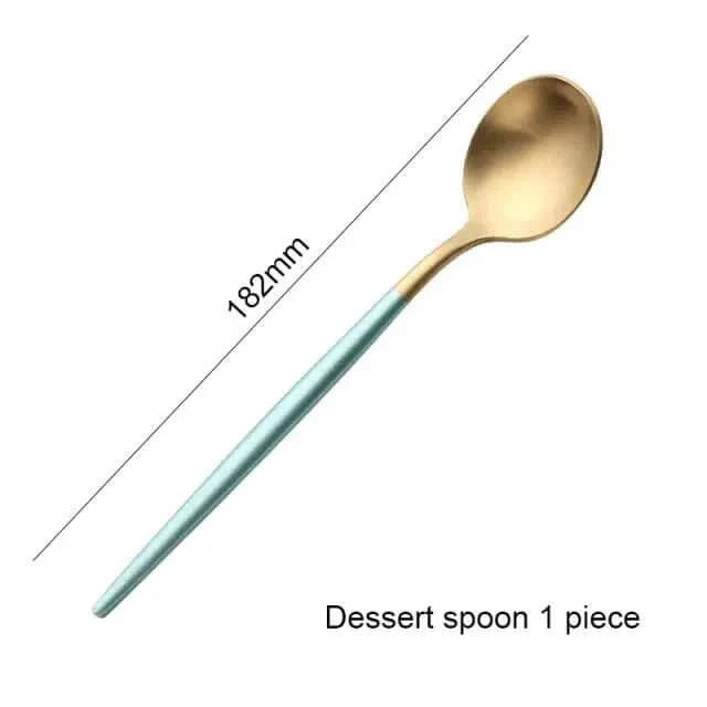 Mint Green & Gold Cutlery Set – alternate view 10