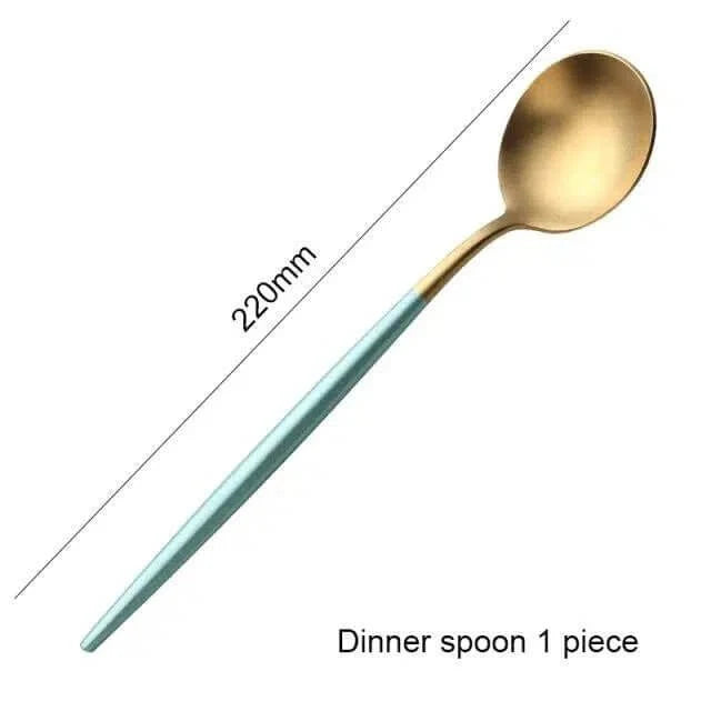 Mint Green & Gold Cutlery Set – alternate view 8