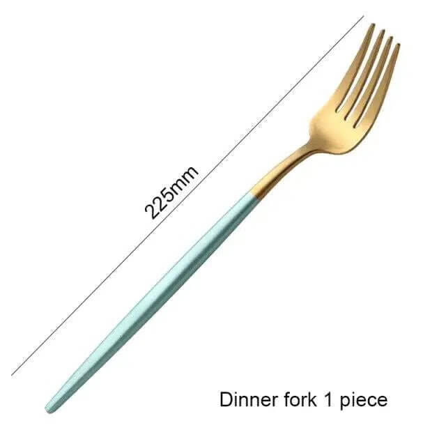 Mint Green & Gold Cutlery Set – alternate view 14