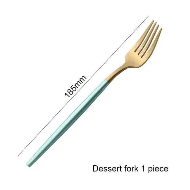 Mint Green & Gold Cutlery Set – alternate view 16