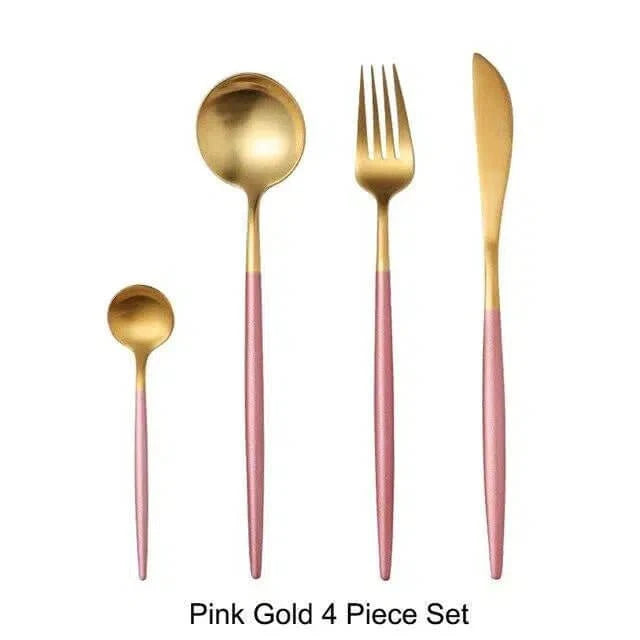 Pink & Gold Cutlery Set – alternate view 15