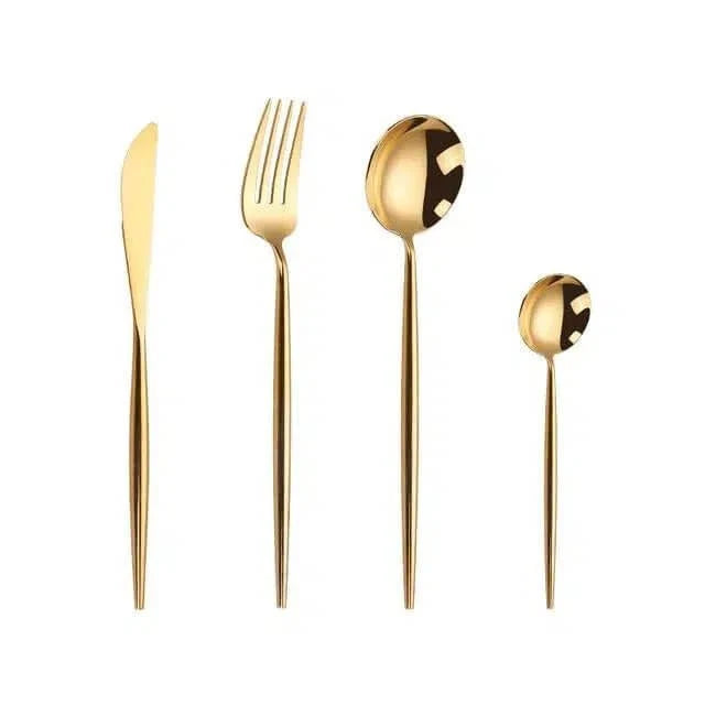 Polished Gold Cutlery Set – alternate view 14